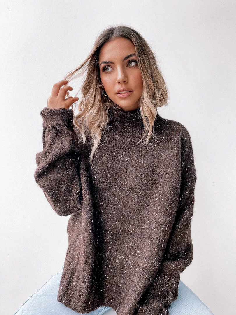 Qtrend Fashion PTY LTD Chesterfield Jumper - Chocolate 3 Qtrend Fashion PTY LTD Chesterfield Jumper - Chocolate