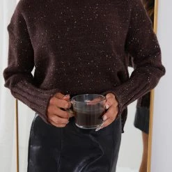 Qtrend Fashion PTY LTD Chesterfield Jumper - Chocolate 16 Qtrend Fashion PTY LTD Chesterfield Jumper - Chocolate