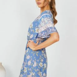 HQ Fashion CLOTHING Chikka Dress - Blue Print