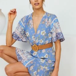 HQ Fashion CLOTHING Chikka Dress - Blue Print