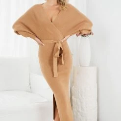 Indikah CLOTHING Classy Dress - Tan