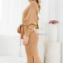 Indikah CLOTHING Classy Dress - Tan 11 Indikah CLOTHING Classy Dress - Tan