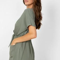 HQ Fashion CLOTHING Clava Playsuit - Khaki