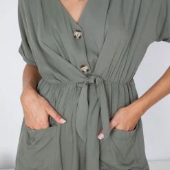 HQ Fashion CLOTHING Clava Playsuit - Khaki
