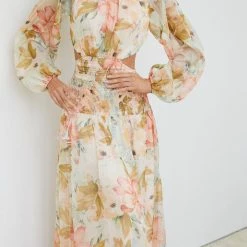 Wild Ginger Clementia Dress - Cream Floral 12 Wild Ginger Clementia Dress - Cream Floral