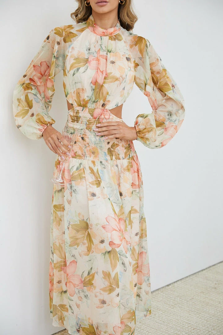 Wild Ginger Clementia Dress - Cream Floral 6 Wild Ginger Clementia Dress - Cream Floral