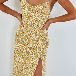 WeLove Fashion Cleo Dress - Yellow Print