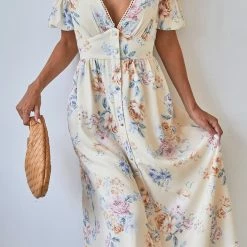 Desire CLOTHING Conchita Dress - Beige Floral