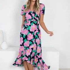Style Box CLOTHING Condesa Dress - Black Floral