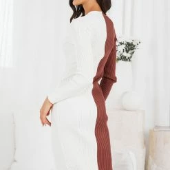 WeLove Fashion Contreras Dress - Choc Cream