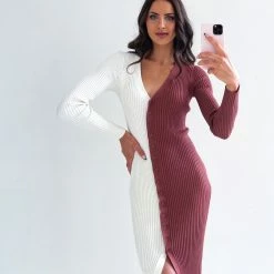 WeLove Fashion Contreras Dress - Choc Cream