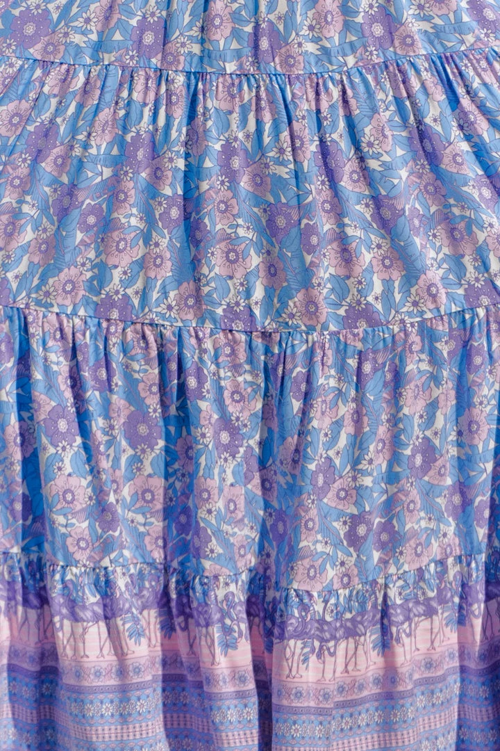 Jaase CLOTHING Cranberry Maxi Dress - Blue Flamingo Print 6 Jaase CLOTHING Cranberry Maxi Dress - Blue Flamingo Print