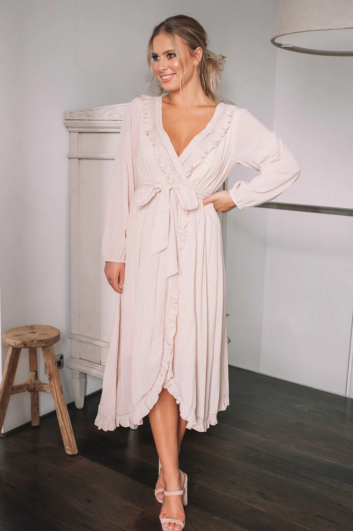 Pink Diamond CLOTHING Danka Dress - Beige 3 Pink Diamond CLOTHING Danka Dress - Beige