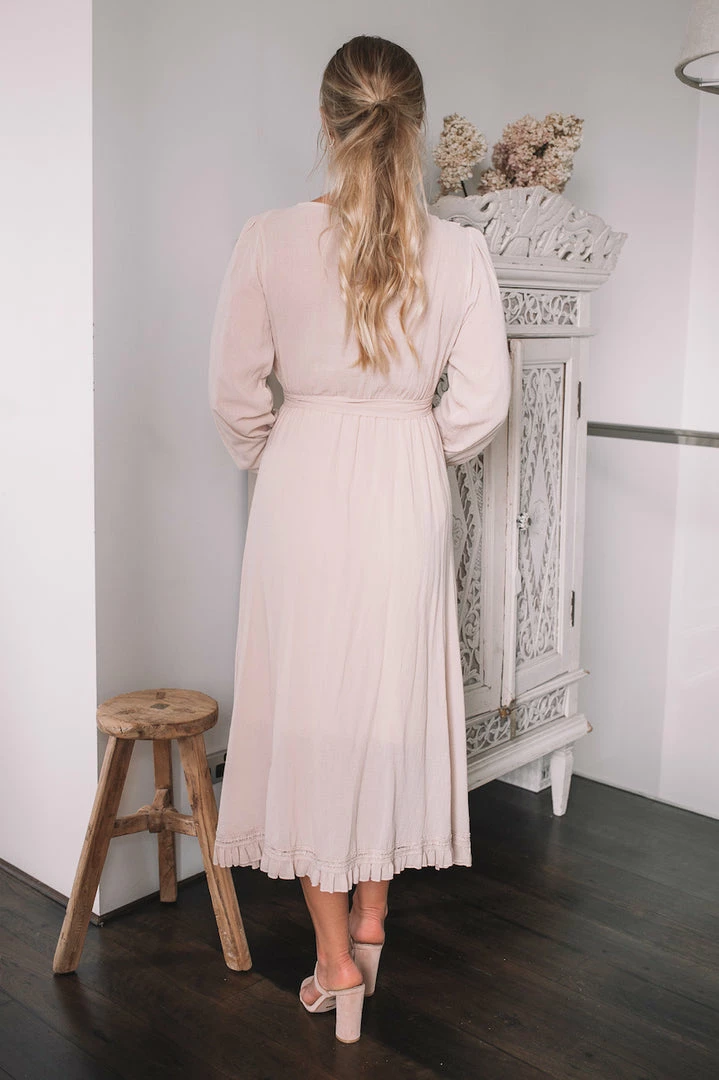 Pink Diamond CLOTHING Danka Dress - Beige 4 Pink Diamond CLOTHING Danka Dress - Beige