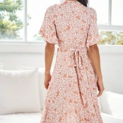 Desire CLOTHING Marnie Dress - Rust Print