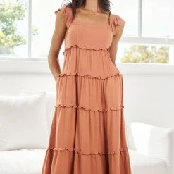 Desire Marsha Dress - Light Orange