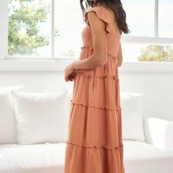 Desire Marsha Dress - Light Orange