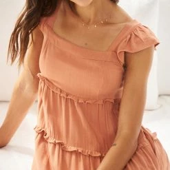 Desire Marsha Dress - Light Orange