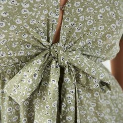 Style Box Laurissa Dress - Sage Print CLOTHING