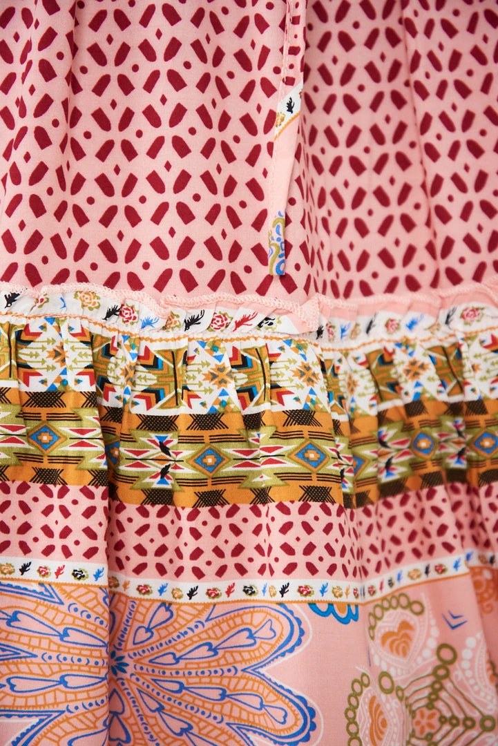 Miracle Fashion CLOTHING Florette Dress - Pink Print 8 Miracle Fashion CLOTHING Florette Dress - Pink Print