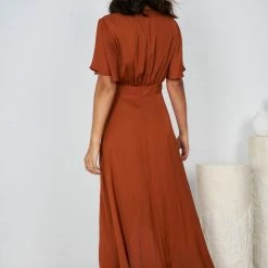 Ntrinsic Group Bryla Dress - Rust