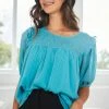 Miracle Fashion CLOTHING Georgette Top - Green