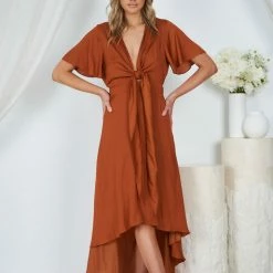 Ntrinsic Group Bryla Dress - Rust
