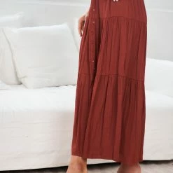 Dream House CLOTHING Celeste Skirt - Dark Rust