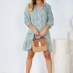 Spicy Sugar Jasmyn Dress - Sage Print