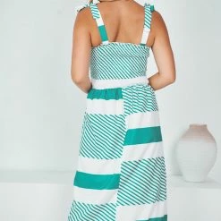 Reverse CLOTHING Lois Dress - Dark Green Stripe 10 Reverse CLOTHING Lois Dress - Dark Green Stripe