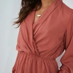 Evermore Fashion CLOTHING Halley Playsuit - Rust