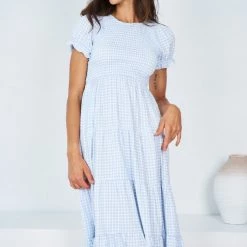 Style Box Leena Dress - Blue Gingham CLOTHING