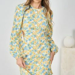 Reverse Hanna Dress - Yellow Floral