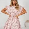 Ebby And I Kenya Dress - Pink Print CLOTHING