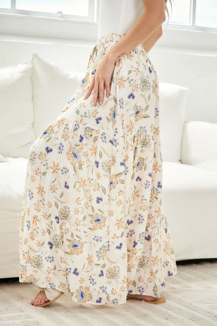 Miracle Fashion CLOTHING Howie Skirt - Beige Print 6 Miracle Fashion CLOTHING Howie Skirt - Beige Print