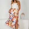 Style Box Korrine Skirt - White Print CLOTHING