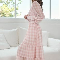 Wild Ginger Jaida Dress - Pink Gingham