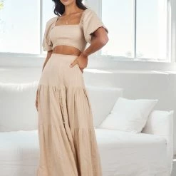 Qtrend Fashion PTY LTD Jayla Top - Beige CLOTHING 16 Qtrend Fashion PTY LTD Jayla Top - Beige CLOTHING