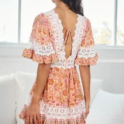 Sasha Clothing Jedida Dress - Orange Print