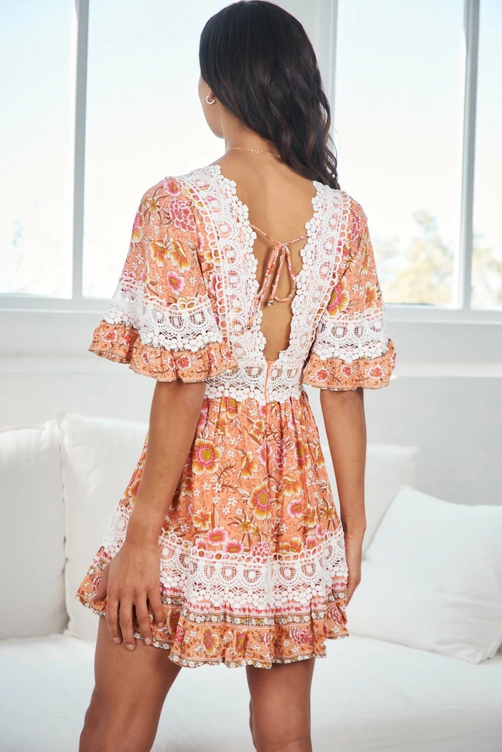 Sasha Clothing Jedida Dress - Orange Print 4 Sasha Clothing Jedida Dress - Orange Print