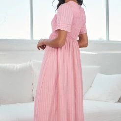 Qtrend Fashion PTY LTD Iolana Dress - Pink CLOTHING 10 Qtrend Fashion PTY LTD Iolana Dress - Pink CLOTHING