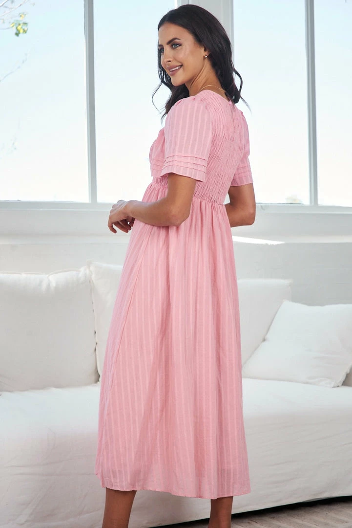 Qtrend Fashion PTY LTD Iolana Dress - Pink CLOTHING 5 Qtrend Fashion PTY LTD Iolana Dress - Pink CLOTHING