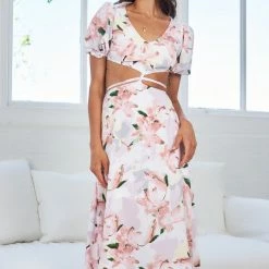 Evermore Fashion CLOTHING Evonne Dress - White Floral