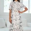 GDS Aranaz Dress - White Print CLOTHING 1 GDS Aranaz Dress - White Print CLOTHING