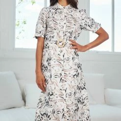 GDS Aranaz Dress - White Print CLOTHING