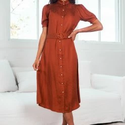 GDS CLOTHING Xirena Dress - Rust