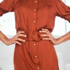 GDS CLOTHING Xirena Dress - Rust