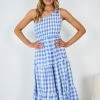 Reverse Claudia Dress - Blue Gingham CLOTHING