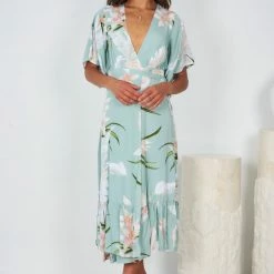 Willo Fashion Kalana Dress - Sage Print