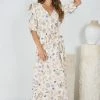 Miracle Fashion CLOTHING Howie Dress - Beige Print